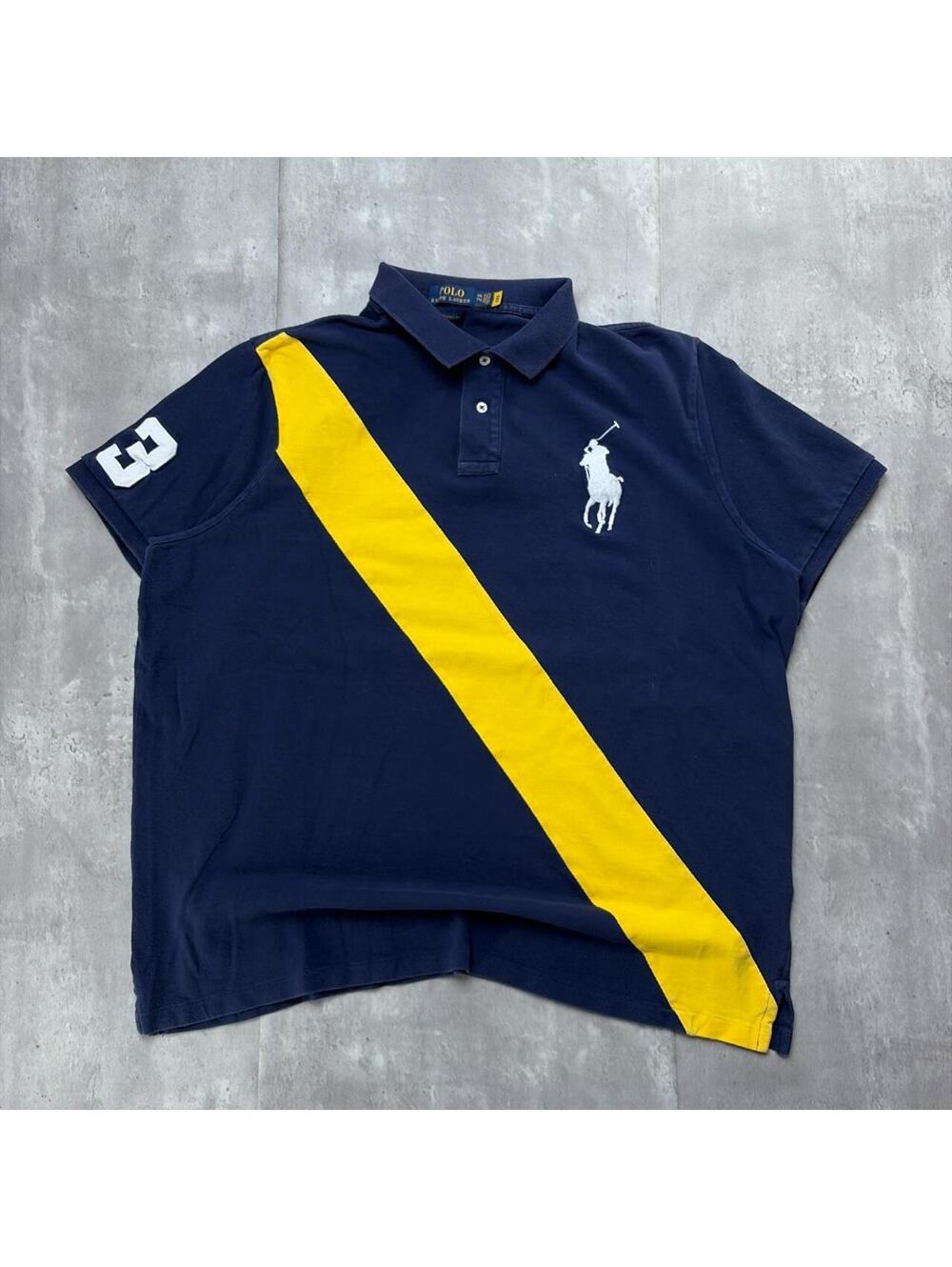Y2K Navy Polo Ralph Lauren Chief Keef Big Pony Polo Shirt